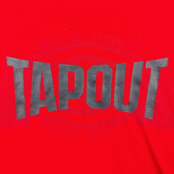 Tapout MMA Shirt Mens Size XXL Red Black Spellout Graphic Y2K Gym 2XL Tee Fight - Picture 5 of 15